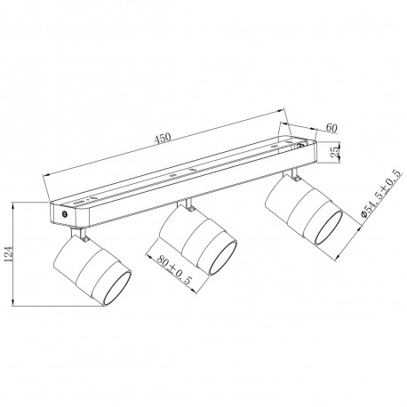 Light Prestige Spot Anillo 3xGU10 biały LP-770/3W WH