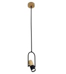 Pendant lamps - Light Prestige Bovino 1 pendant GU10 black/brown LP-1111/1P - product 1