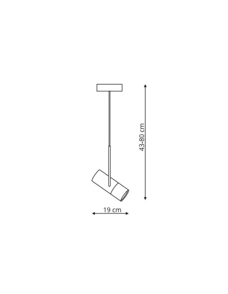 Pendant lamps - Light Prestige Bovino 1 pendant GU10 black/brown LP-1111/1P - product kolory-swiatla.pl 3