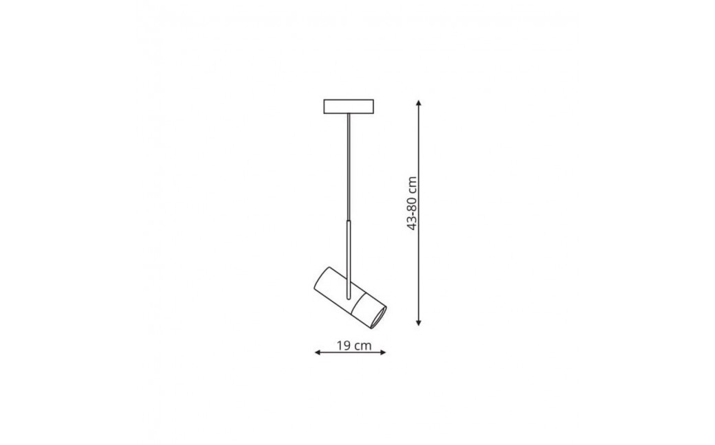 Light Prestige Bovino 1 wiszaca GU10 czarny/ brązowy LP-1111/1P