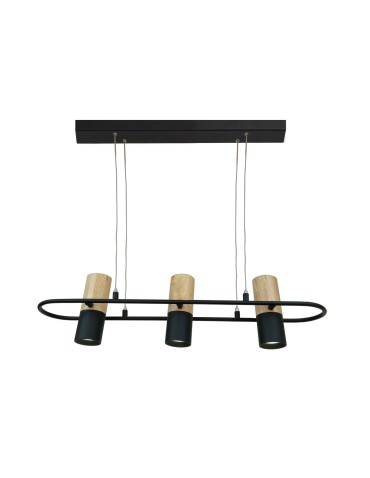 Light Prestige Bovino 3 pendant GU10 black/brown LP-1111/3P