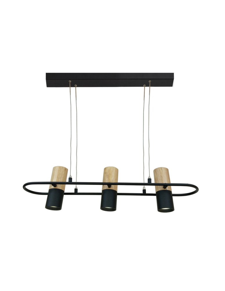Pendant lamps - Light Prestige Bovino 3 pendant GU10 black/brown LP-1111/3P - product kolory-swiatla.pl 1