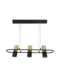 Light Prestige Bovino 3 pendant GU10 black/brown LP-1111/3P