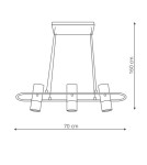 Pendant lamps - Light Prestige Bovino 3 pendant GU10 black/brown LP-1111/3P - product 3