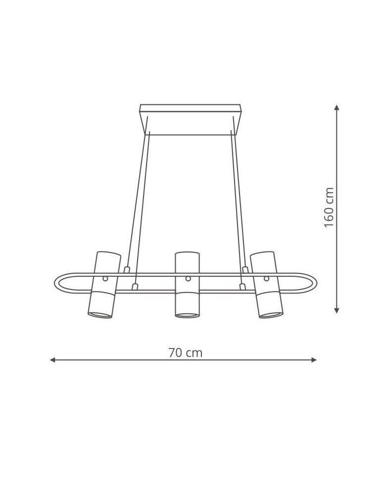 Pendant lamps - Light Prestige Bovino 3 pendant GU10 black/brown LP-1111/3P - product kolory-swiatla.pl 3