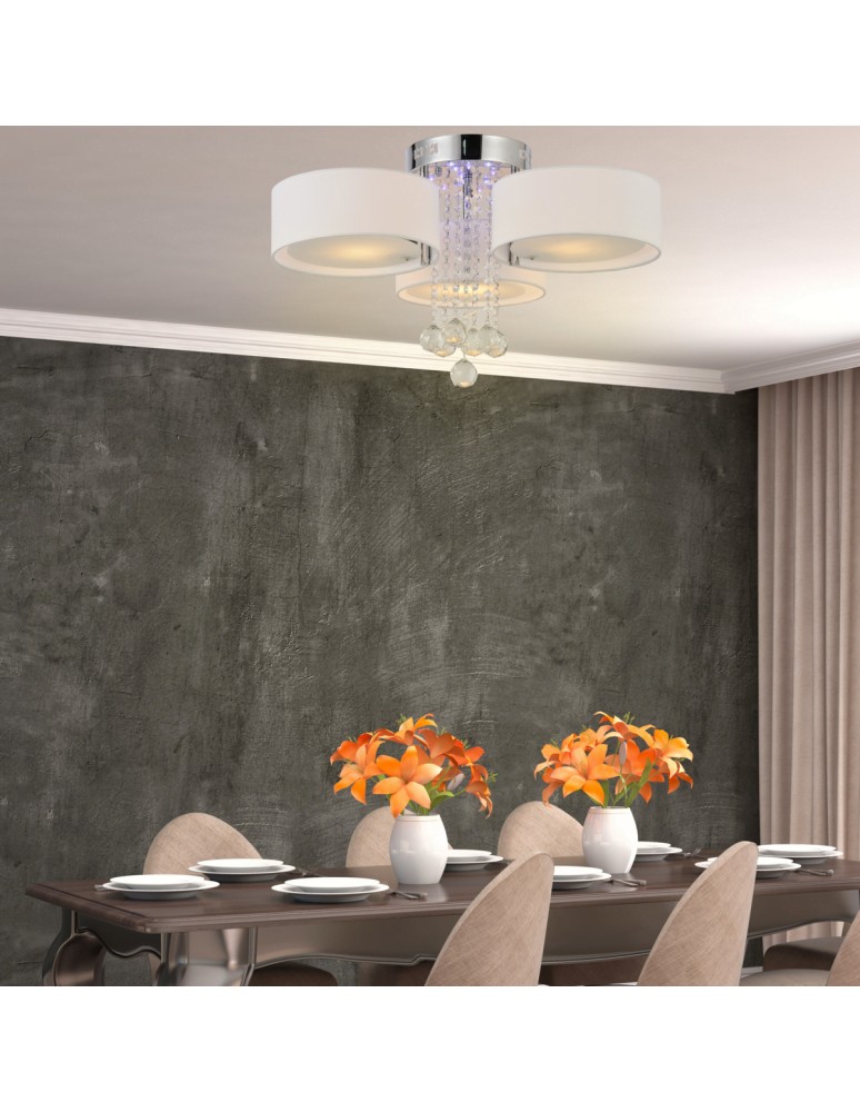 Ceiling lamps with crystals - Light Prestige Gambela 3 white 3xE27 LP-991/3C WH - product kolory-swiatla.pl 2