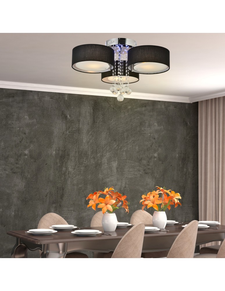 Ceiling lamps with crystals - Light Prestige Gambela 3 black 3xE27 LP-991/3C BK - product kolory-swiatla.pl 2