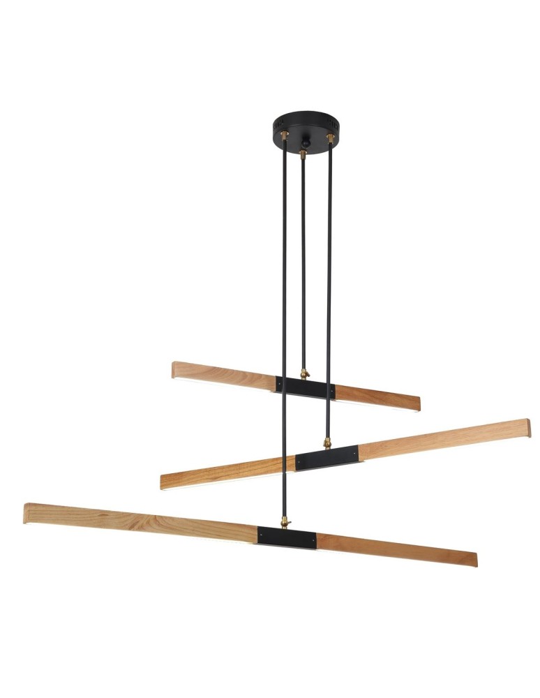 LED pendant lamps - Light Prestige Lugano 3 LED pendant brown/black LP-2828/3P - product kolory-swiatla.pl 1