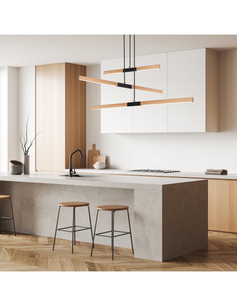 LED pendant lamps - Light Prestige Lugano 3 LED pendant brown/black LP-2828/3P - product kolory-swiatla.pl 3