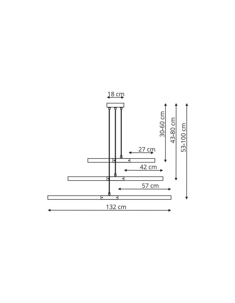 LED pendant lamps - Light Prestige Lugano 3 LED pendant brown/black LP-2828/3P - product kolory-swiatla.pl 4