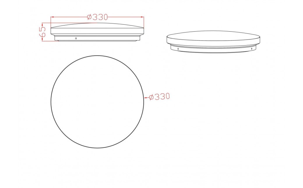 Light Prestige Babilon plafon okrągły mały 4000K czarny xLED LP-335/1C S 4BK