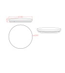 Round Plafonds - Light Prestige Babylon round medium 4000K black xLED LP-335/1C M 4BK plafond. - product 7