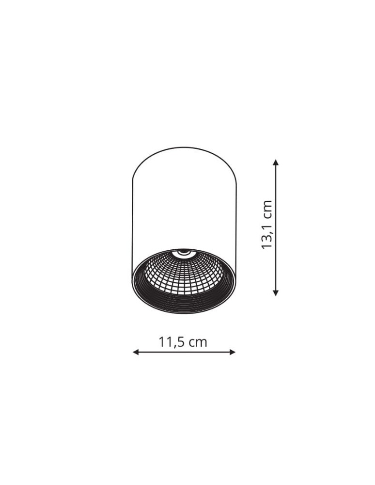 LED ceiling luminaires - Light Prestige Zovo 1 surface-mounted black LED black LP-32015/1SM BK - product kolory-swiatla.pl 3