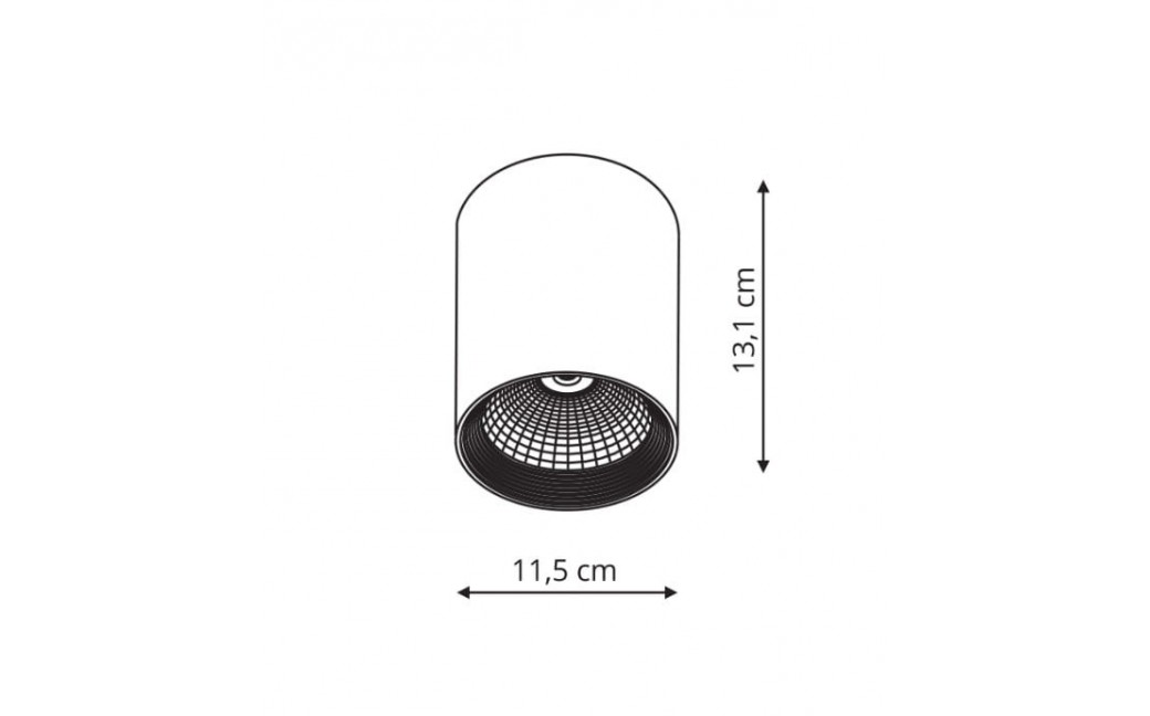 Light Prestige Zovo 1 natynkowa czarna LED czarny LP-32015/1SM BK