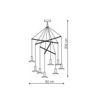 LED pendant lamps - Light Prestige HAT pendant white LED white LP-1661/8P WH - product 2