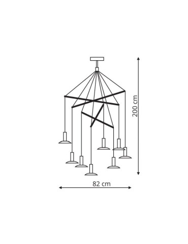 Light Prestige HAT wisząca biała LED biały LP-1661/8P WH - produkt 2
