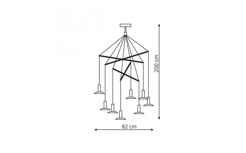 Light Prestige HAT wisząca biała LED biały LP-1661/8P WH