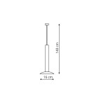 LED pendant lamps - Light Prestige Hat 1 pendant black LED black LP-1661/1P BK - product 2