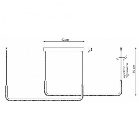 Light Prestige Malawi wisząca Basic 1xLED LP-1015/2P basic