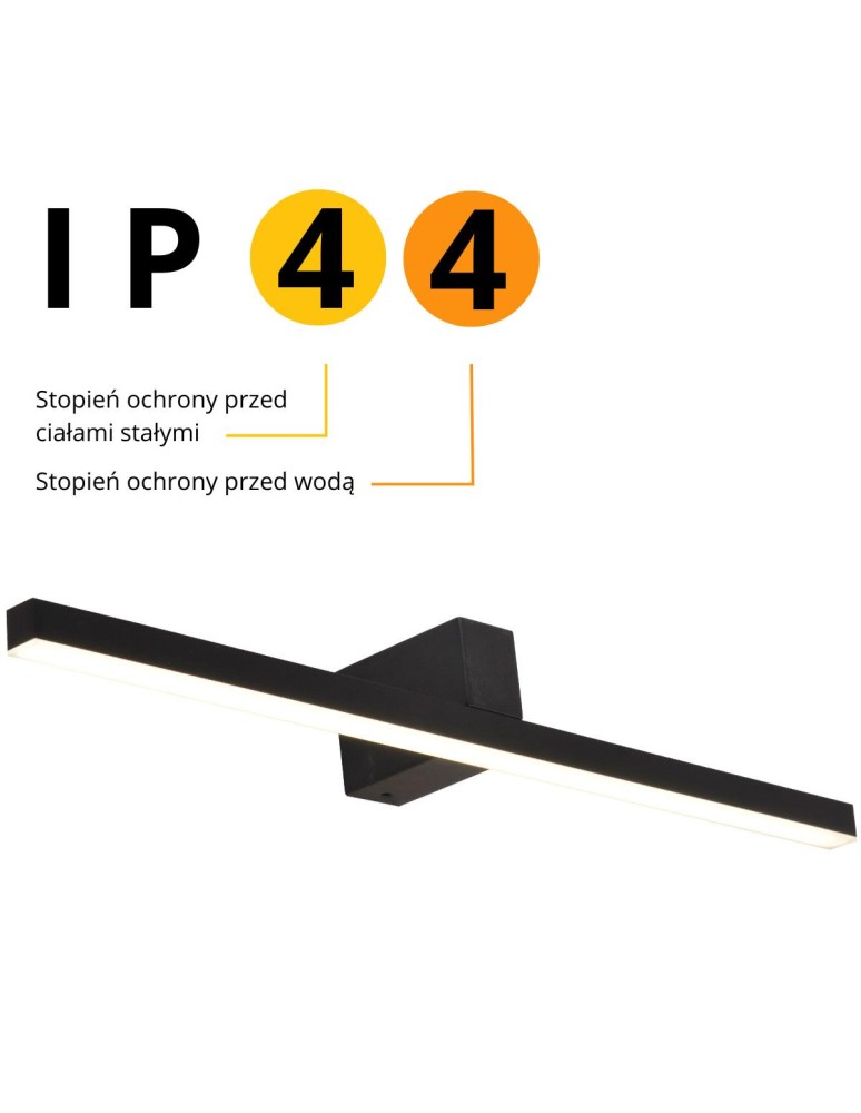 Bathroom wall lamps - Light Prestige Nevada wall lamp L black IP44 1xLEDxLED LP-778/1W L BK - product kolory-swiatla.pl 8