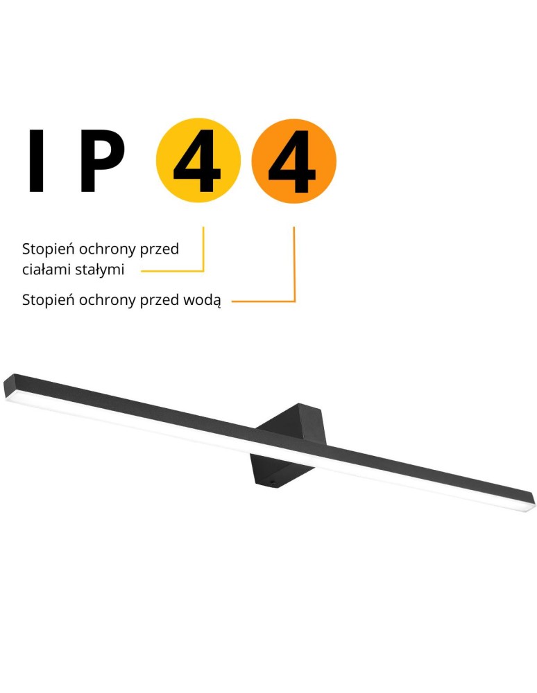 Bathroom wall lamps - Light Prestige Nevada wall lamp XXL black IP44 1xLEDxLED LP-778/1W XXL BK - product kolory-swiatla.pl 9