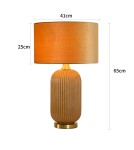 Table lamps with lampshade - Light Prestige Tamiza desk lamp large 1xE27 gold LP-1515/1T big gold - product 14