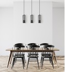 Pendant lamps on a strip - Light Prestige Sintra 3 pendant line black 3xGU10 LP-975/3L BK - product 2