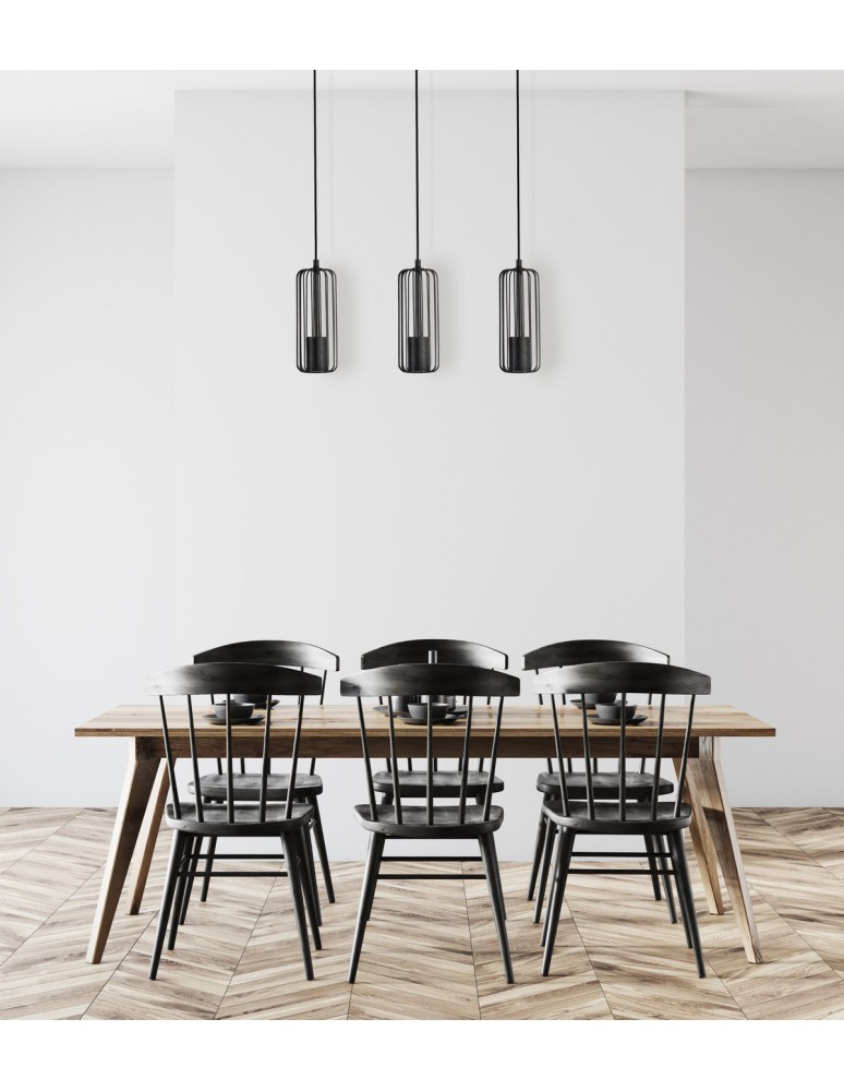 Pendant lamps on a strip - Light Prestige Sintra 3 pendant line black 3xGU10 LP-975/3L BK - product kolory-swiatla.pl 2
