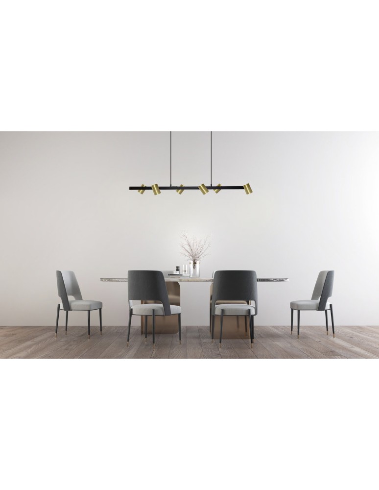 Pendant lamps over the island - Light Prestige Snow 6 gold pendant line 6xGU10 LP-731/6L GD - product kolory-swiatla.pl 5