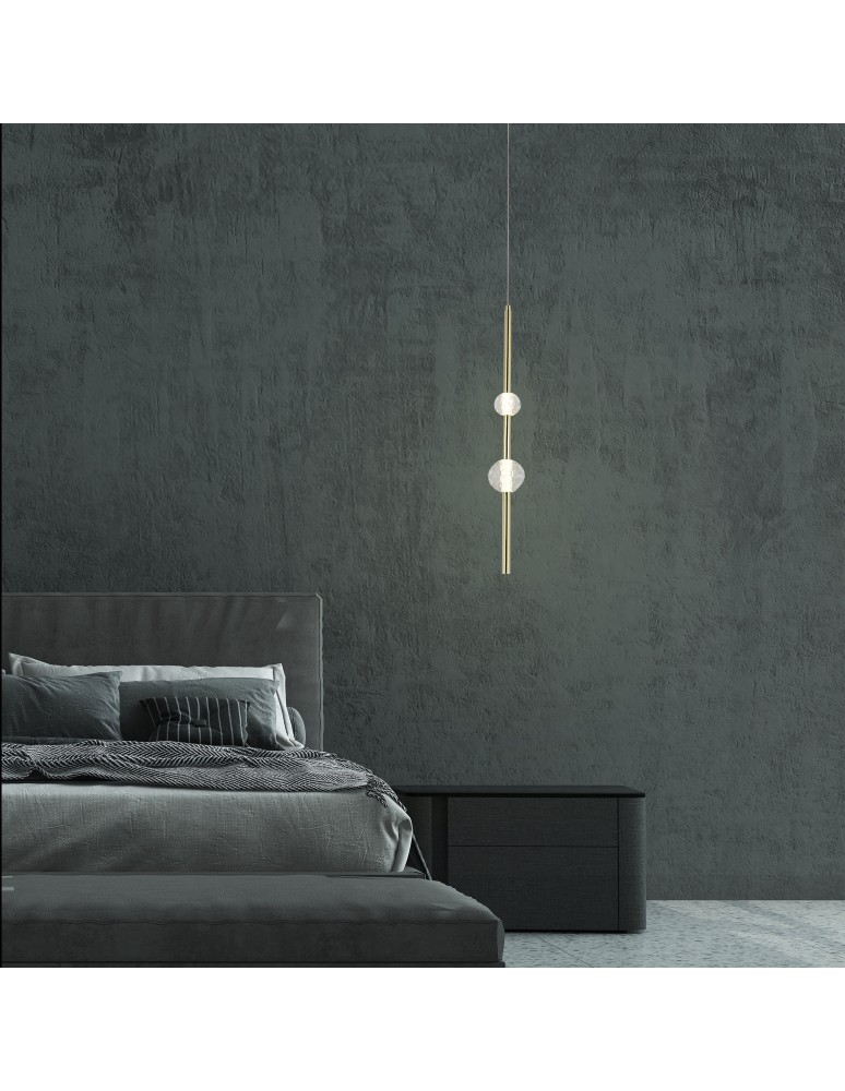LED pendant lamps - Light Prestige Vaku pendant gold xLED LP-719/2P GD - product kolory-swiatla.pl 3