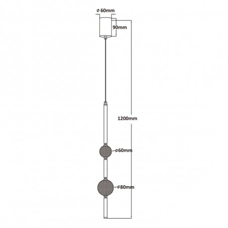 Light Prestige Vaku wisząca złota xLED LP-719/2P GD