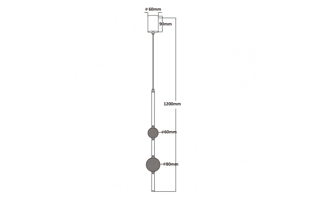 Light Prestige Vaku wisząca złota xLED LP-719/2P GD