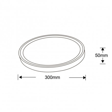 Light Prestige Vegas plafon mały 4000K czarny xLED LP-550/1C S 4BK