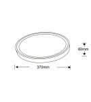 Round Plafonds - Light Prestige Vegas medium plafond 4000K white xLED LP-550/1C M 4WH - product 9