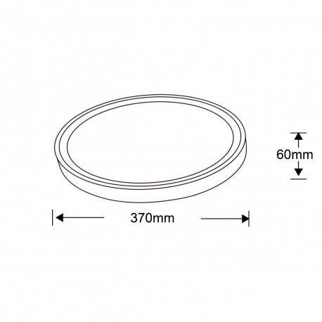 Light Prestige Vegas plafon średni 4000K biały xLED LP-550/1C M 4WH