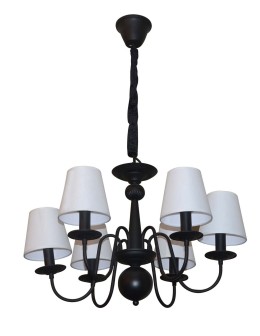 Light Prestige Werona 6 wisząca E14 czarny, biały LP-88439/6P
