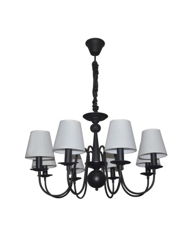 Light Prestige Verona 8 pendant E14 black, white LP-88439/8P