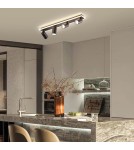 Spotlight ceiling lamps - Light Prestige Parma ceiling lamp 4xGU10 + 1xLED black LP-0612/4C BK - product 3