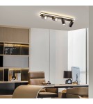 Spotlight ceiling lamps - Light Prestige Parma ceiling lamp 4xGU10 + 1xLED black LP-0612/4C BK - product 5
