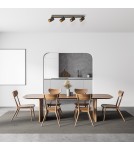 Spotlight ceiling lamps - Light Prestige Parma ceiling lamp 4xGU10 + 1xLED black LP-0612/4C BK - product 8