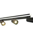 Spotlight ceiling lamps - Light Prestige Parma ceiling lamp 4xGU10 + 1xLED black LP-0612/4C BK - product 11