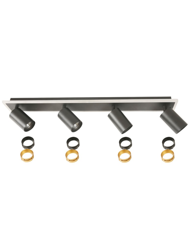 Spotlight ceiling lamps - Light Prestige Parma ceiling lamp 4xGU10 + 1xLED black LP-0612/4C BK - product kolory-swiatla.pl 13