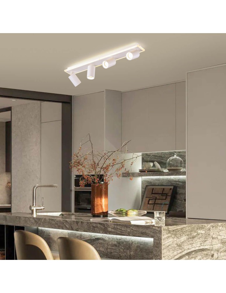 Spotlight ceiling lamps - Light Prestige Parma ceiling lamp 4xGU10 + 1xLED white LP-0612/4C WH - product kolory-swiatla.pl 4