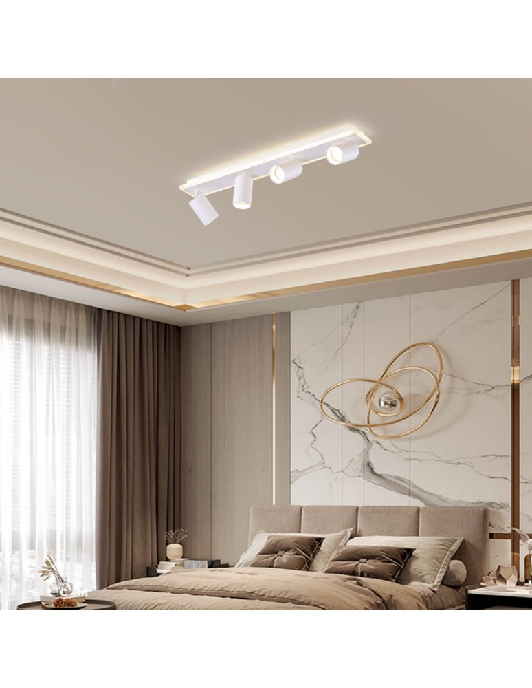 Spotlight ceiling lamps - Light Prestige Parma ceiling lamp 4xGU10 + 1xLED white LP-0612/4C WH - product kolory-swiatla.pl 5