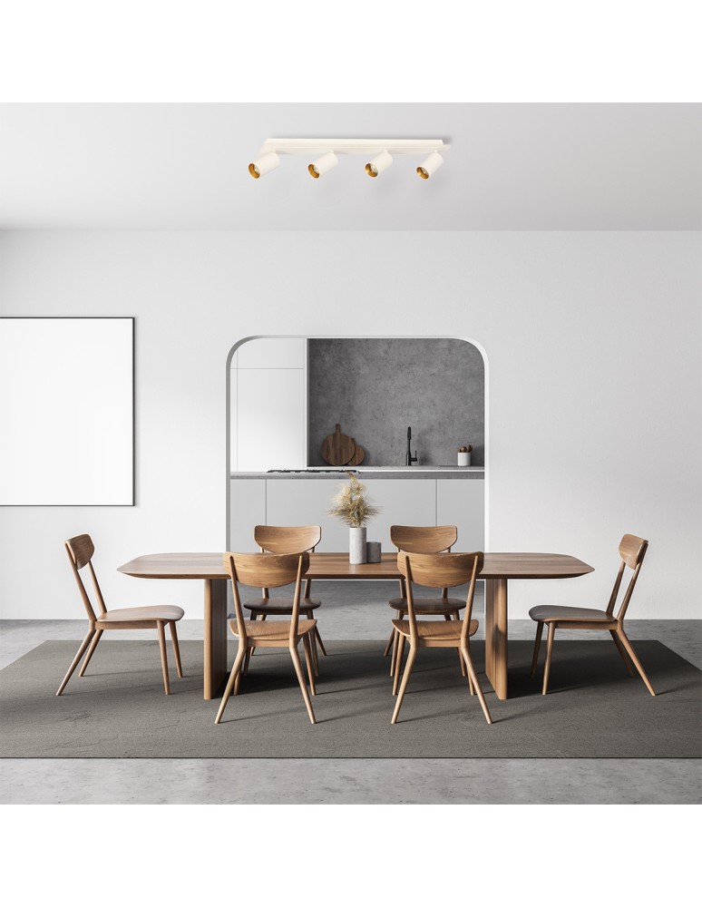 Spotlight ceiling lamps - Light Prestige Parma ceiling lamp 4xGU10 + 1xLED white LP-0612/4C WH - product kolory-swiatla.pl 8