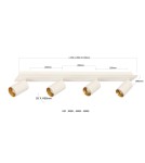 Spotlight ceiling lamps - Light Prestige Parma ceiling lamp 4xGU10 + 1xLED white LP-0612/4C WH - product 17