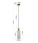 Single pendant lamps - Light Prestige Tirana pendant lamp 1xE27 white LP-945/1P WH - product 5