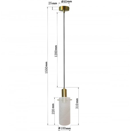 Light Prestige Lampa wisząca Tirana 1xE27 biała LP-945/1P WH