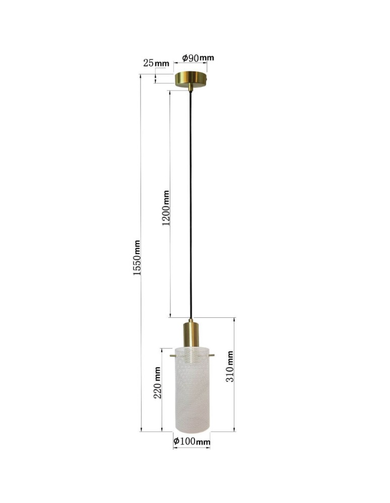 Single pendant lamps - Light Prestige Tirana pendant lamp 1xE27 white LP-945/1P WH - product kolory-swiatla.pl 5