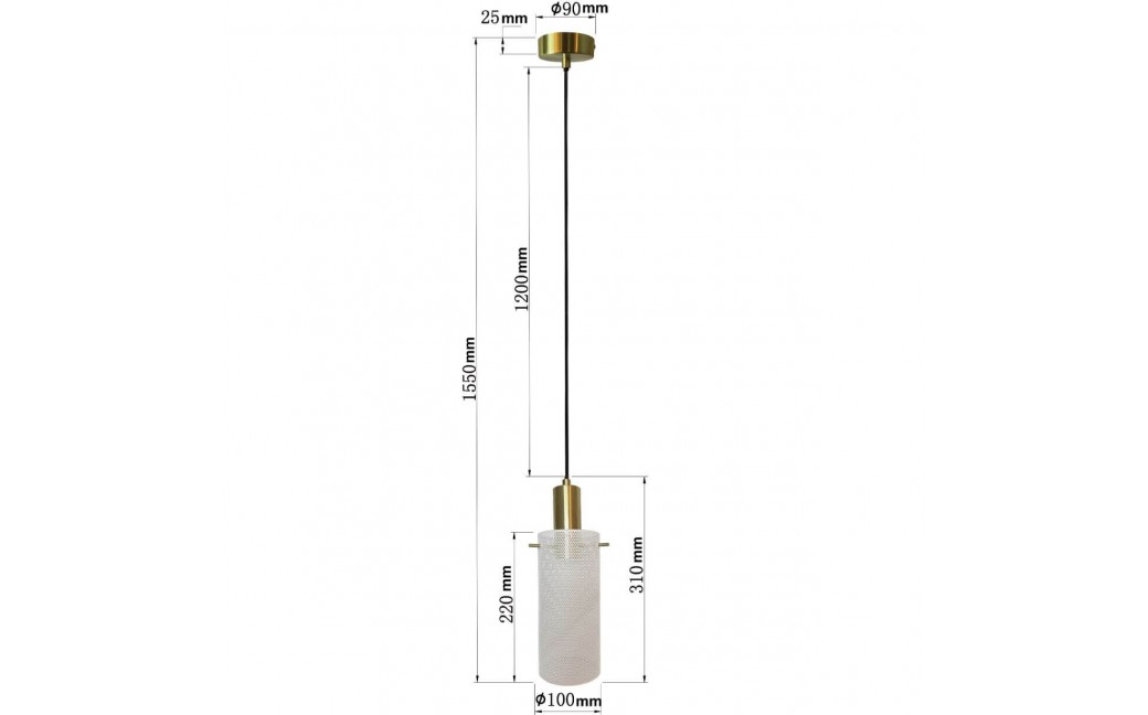 Light Prestige Lampa wisząca Tirana 1xE27 biała LP-945/1P WH